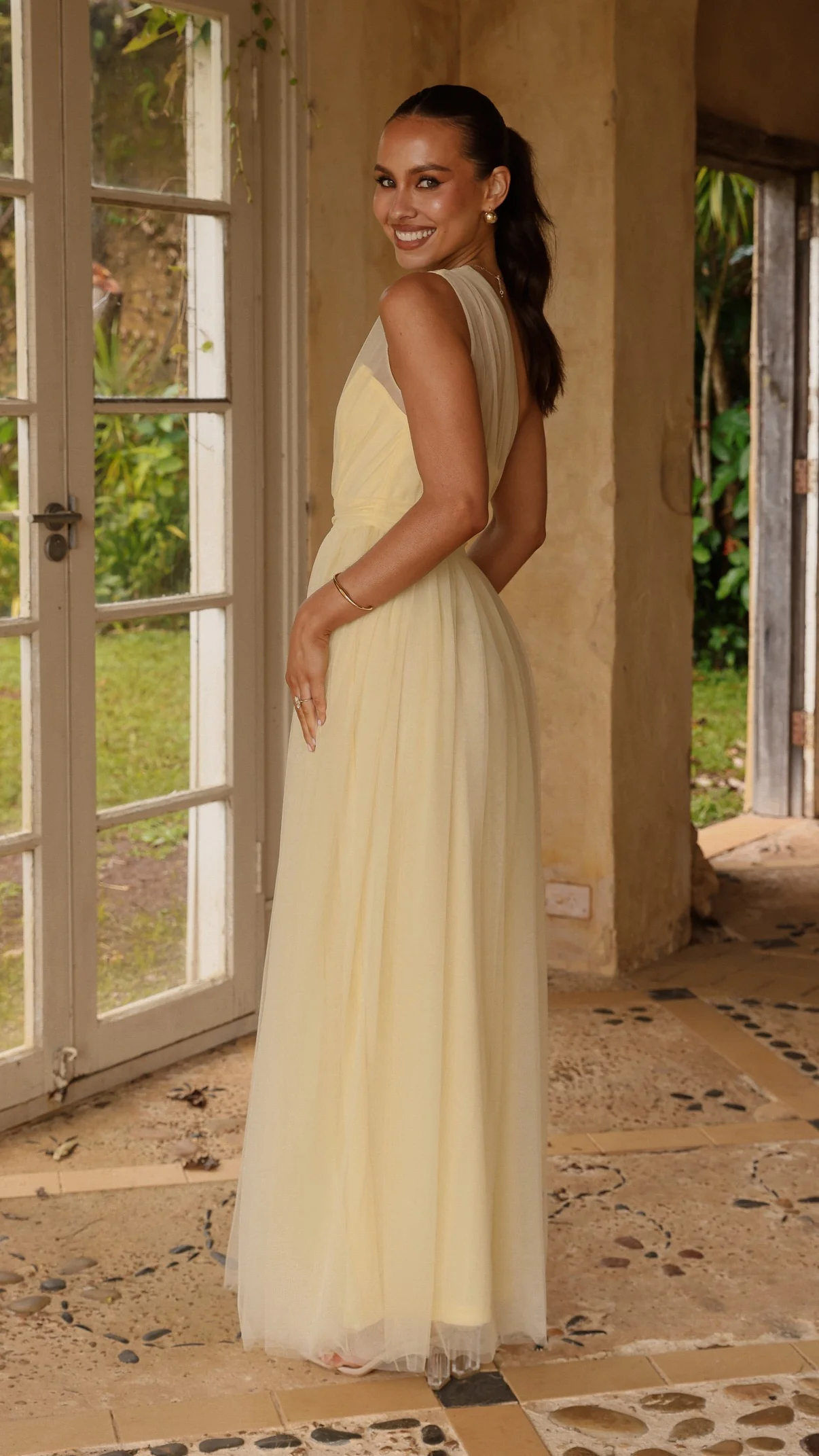 Talissa Tulle Maxi Dress - Yellow