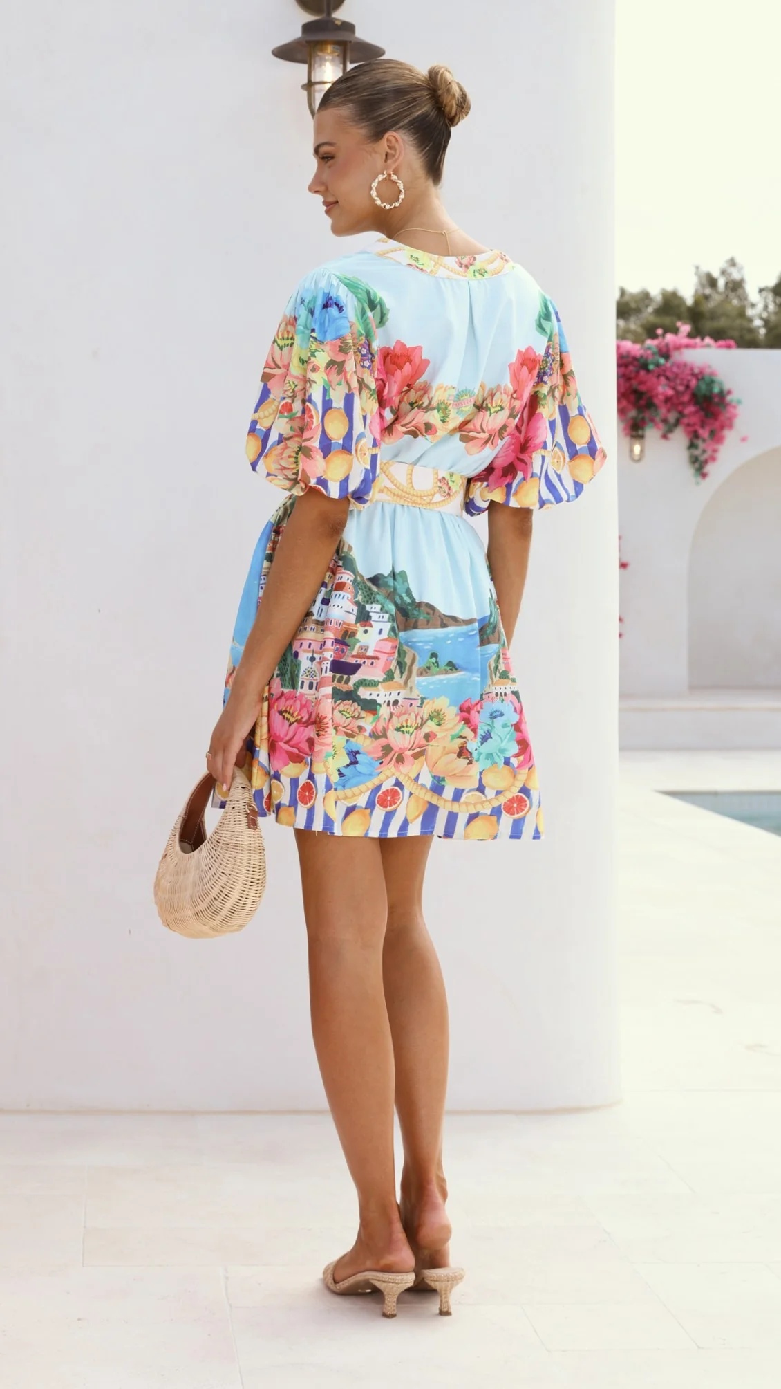 Tasha Mini Dress - Positano Blue