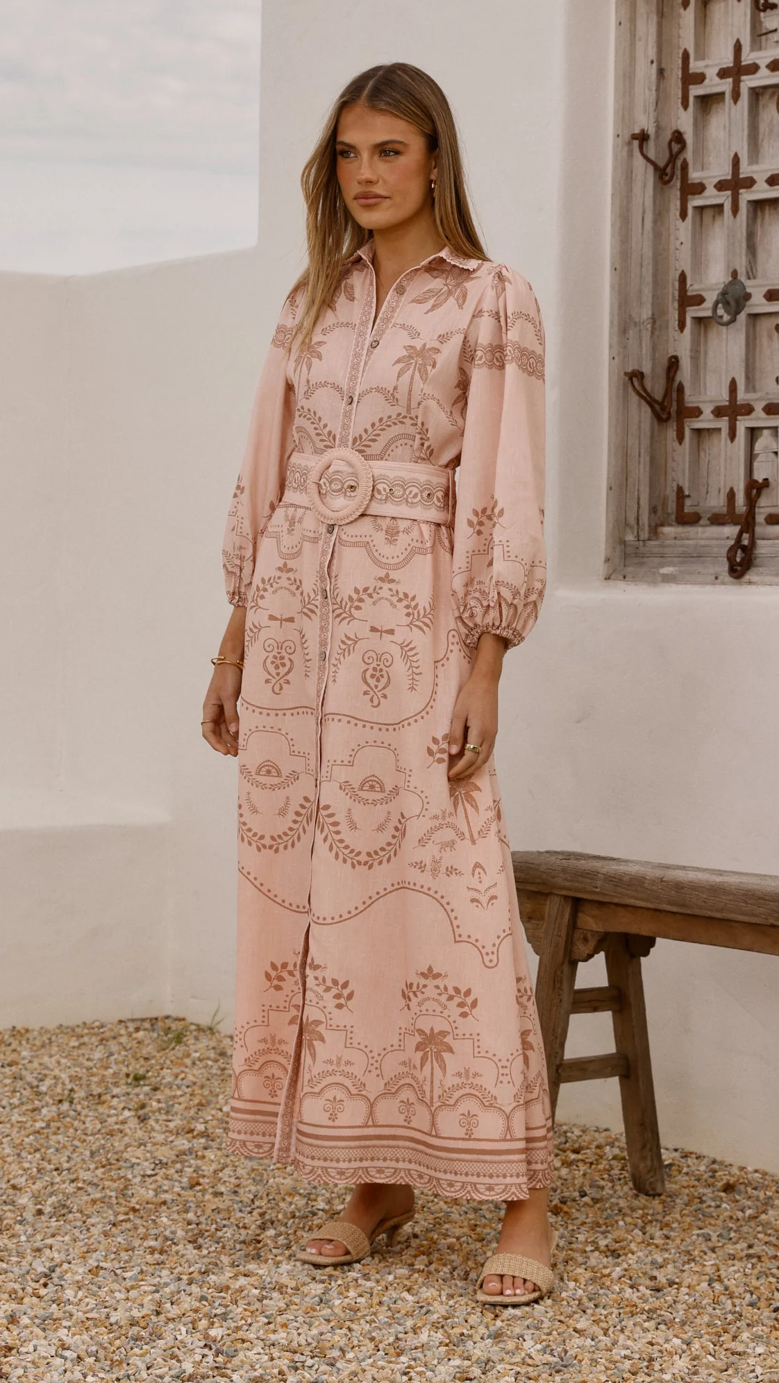 Xander Long Sleeve Maxi Dress - Blush