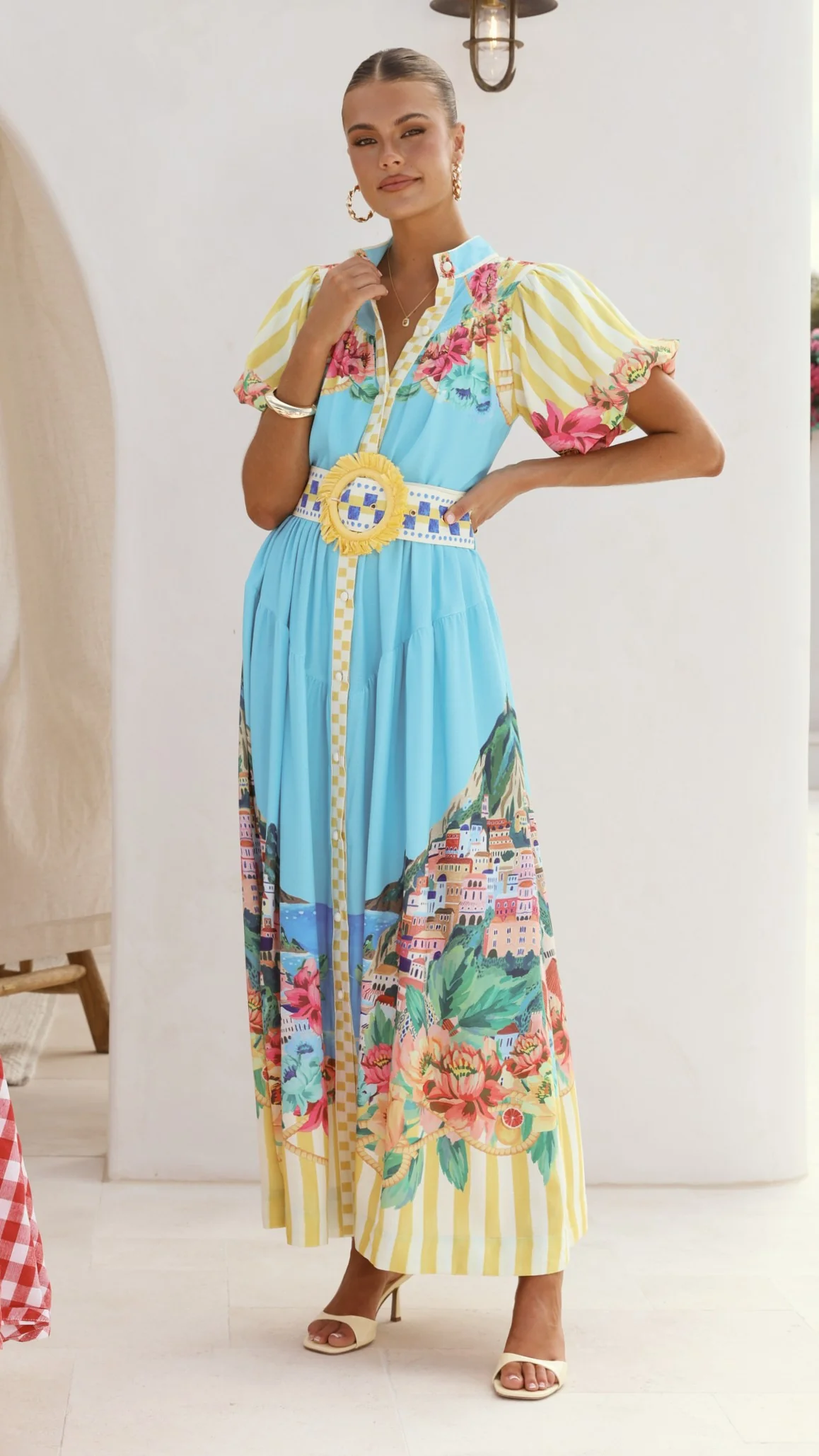 Bloom Maxi Dress - Positano Blue