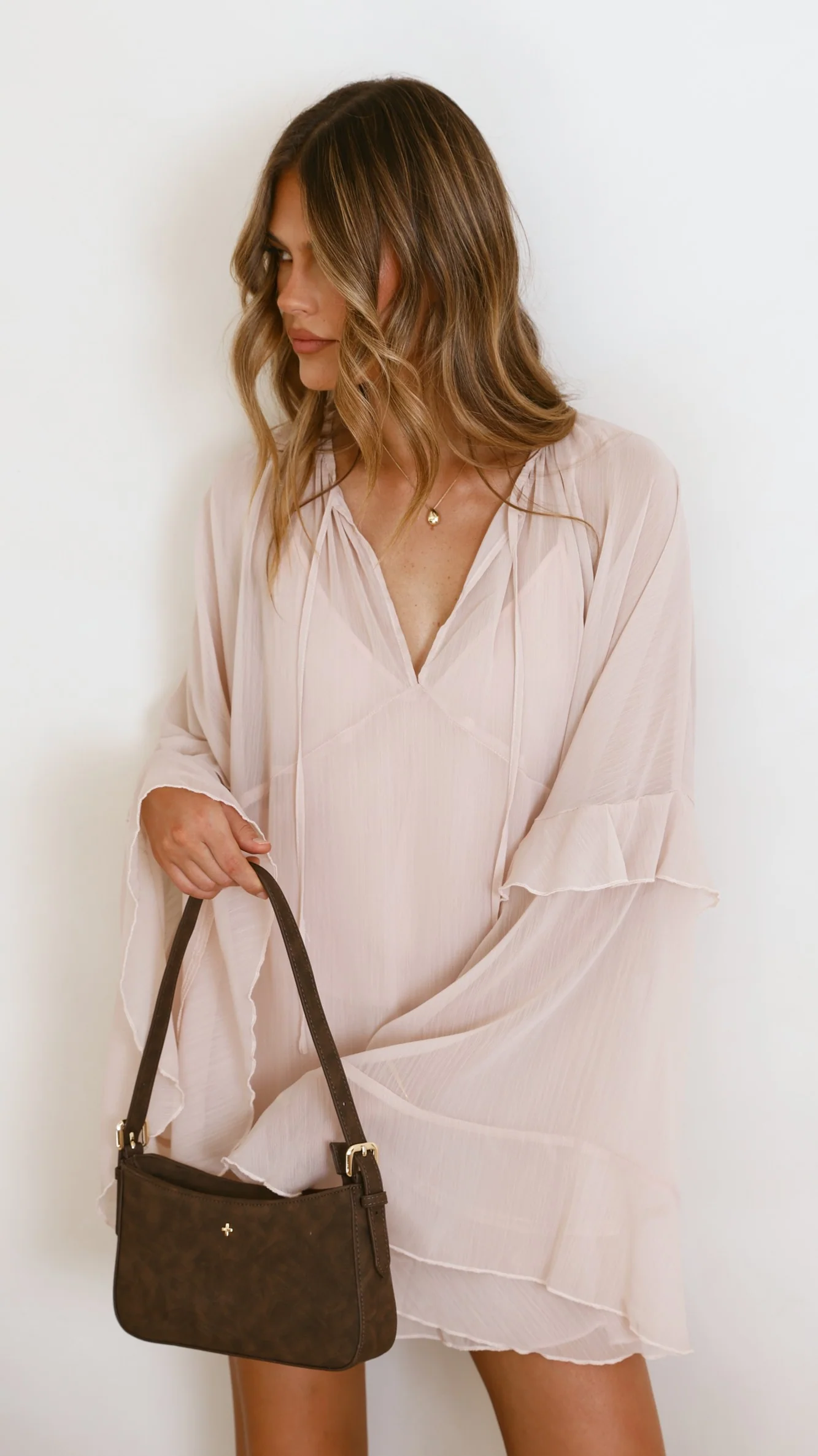 Leera Mini Dress - Nude