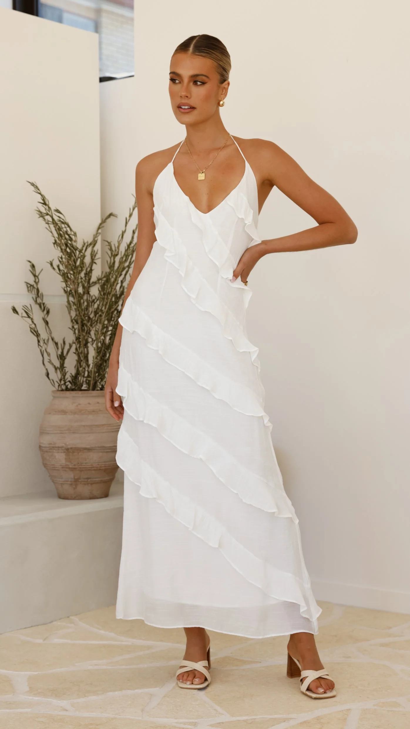 Sophia Maxi Dress - White