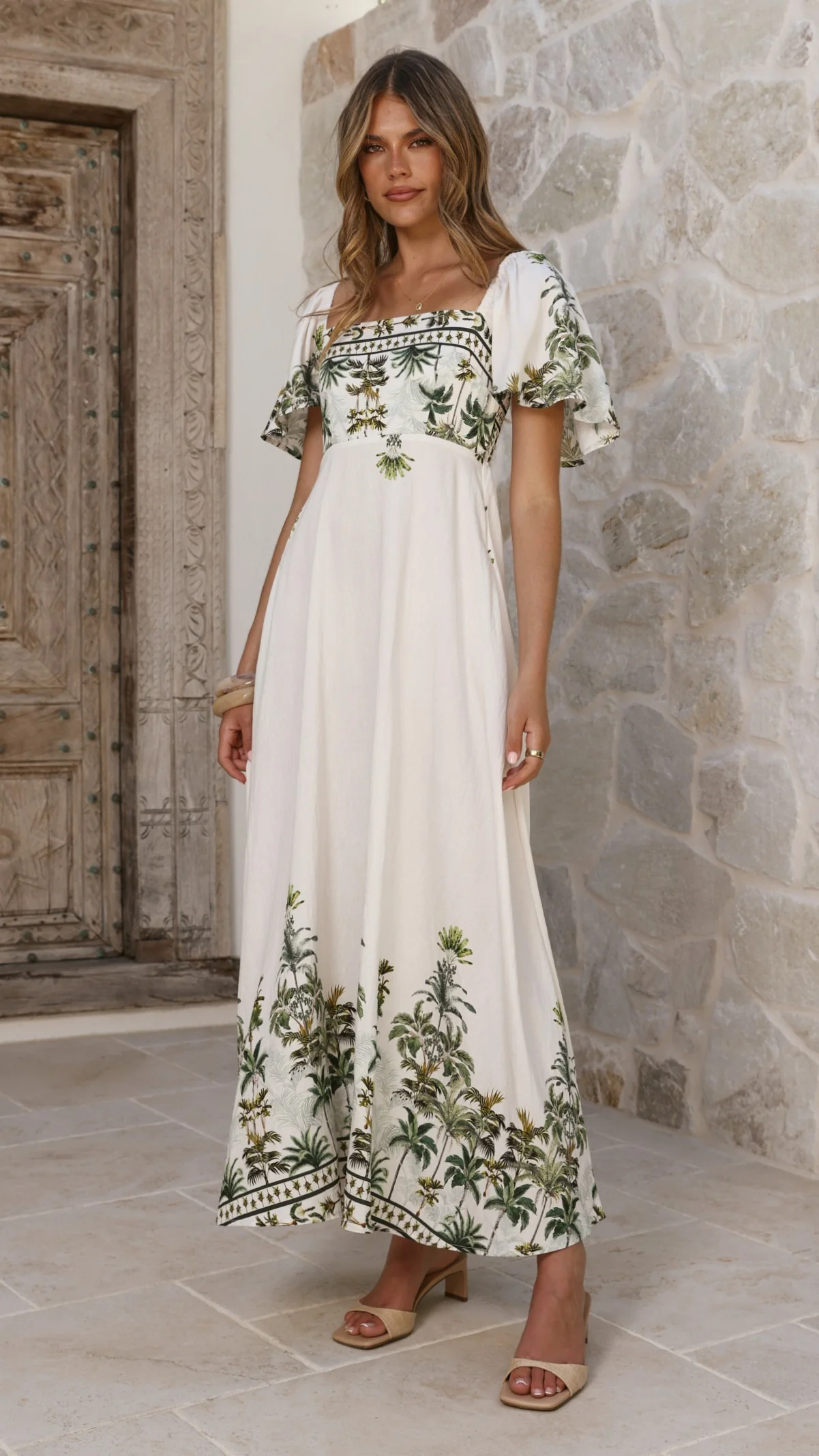 Tamar Maxi Dress - Palm Garden