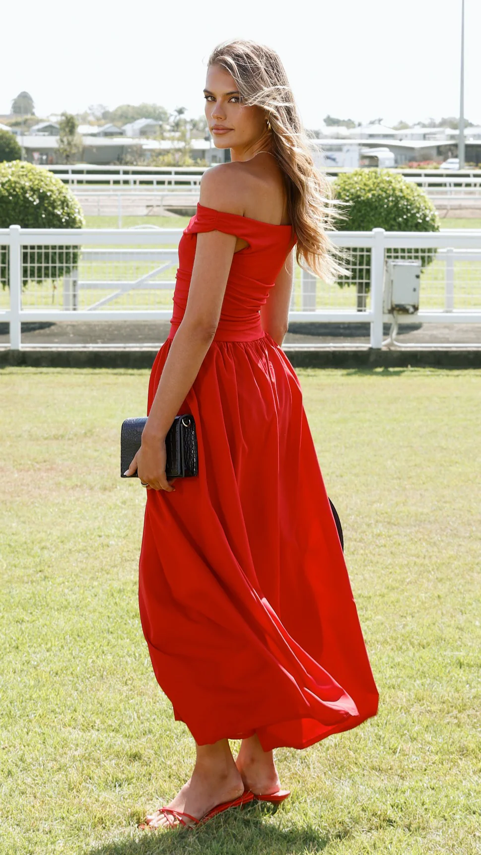 Immy Midi Dress - Red