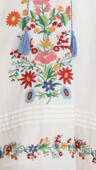 Caralynn Mini Dress - White Embroidery