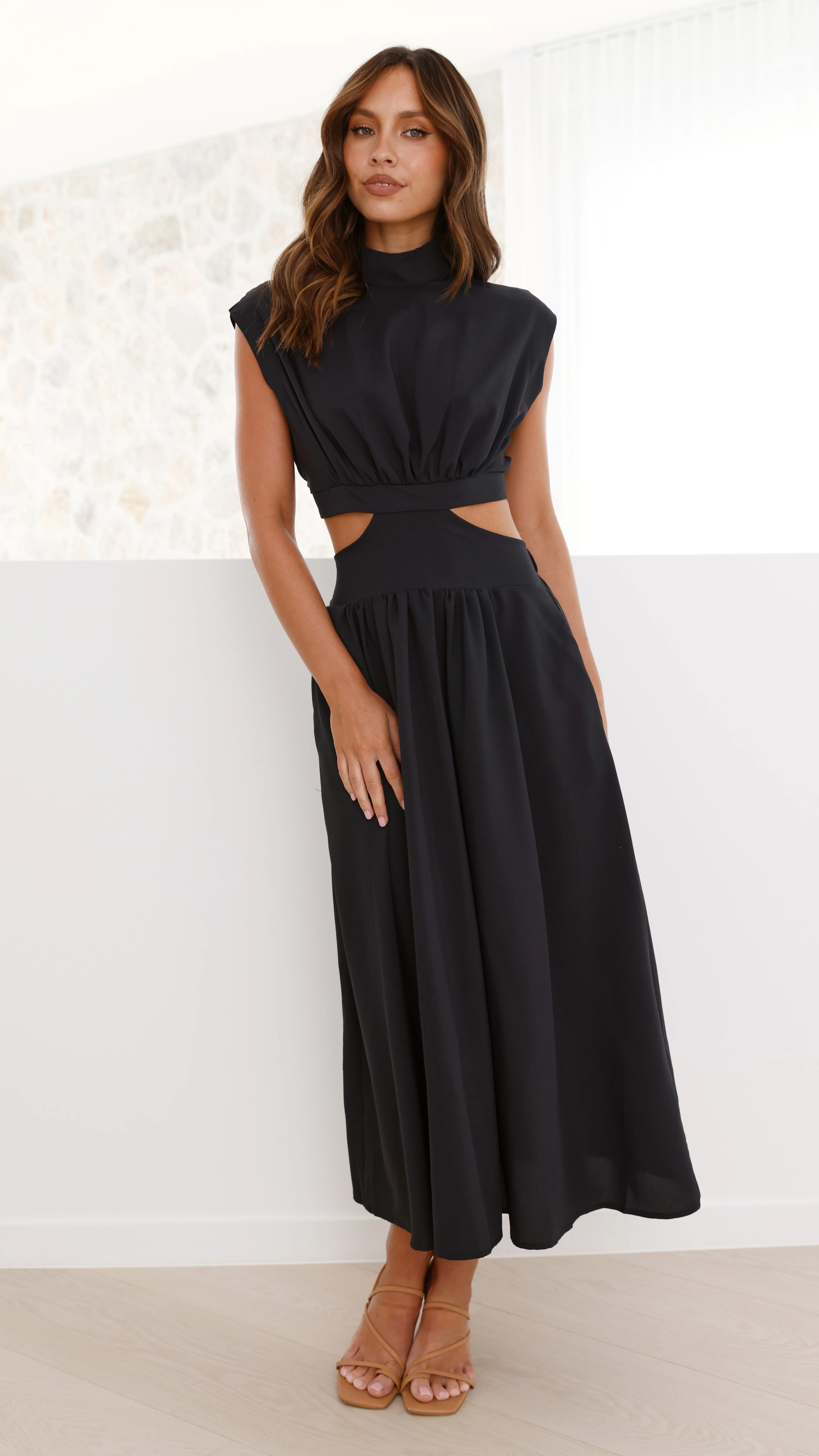 Maddison Midi Dress - Black