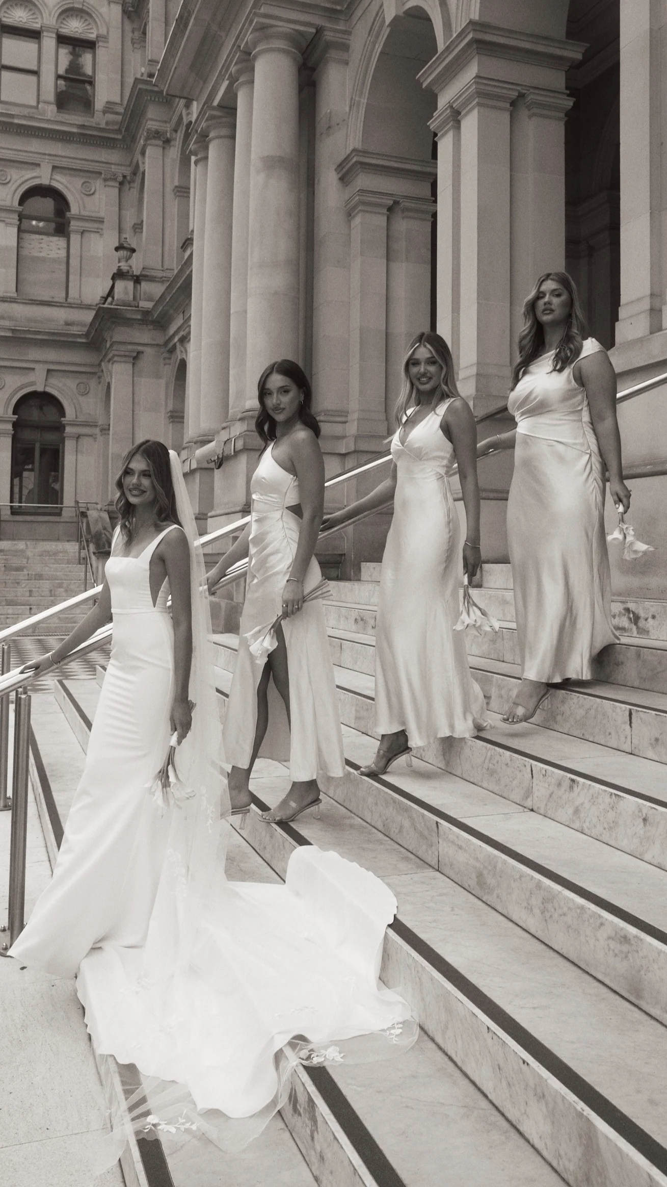 Halle One Shoulder Maxi Dress - Champagne