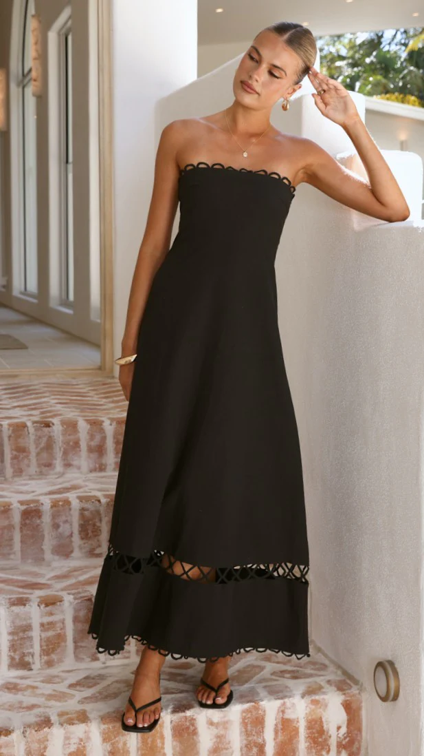 Caressa Maxi Dress - Black