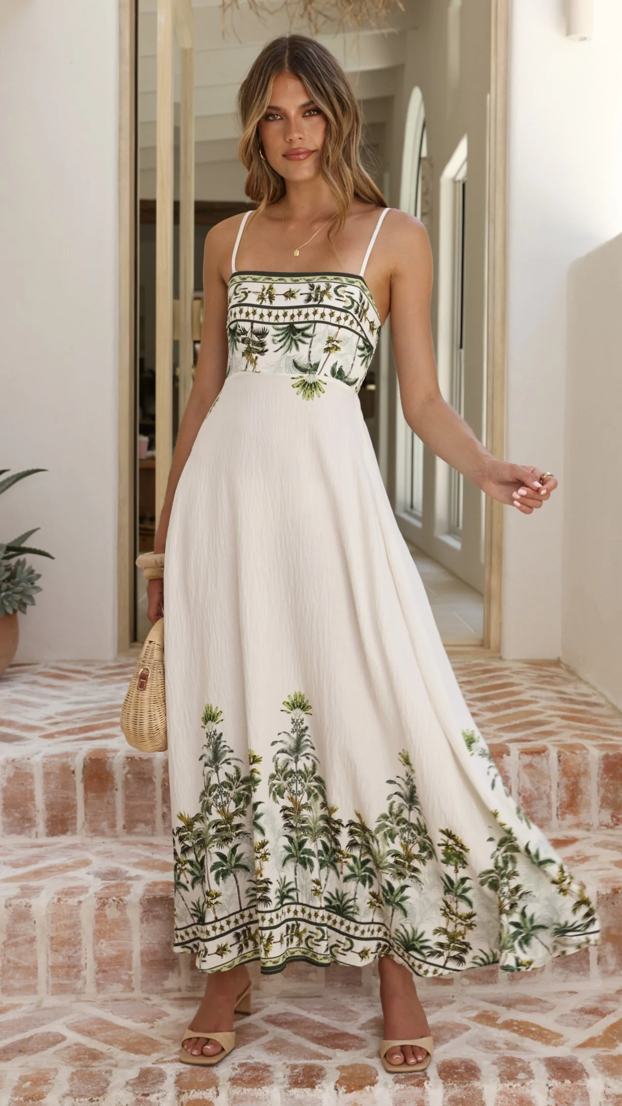 Jaylene Maxi Dress - Palm Garden