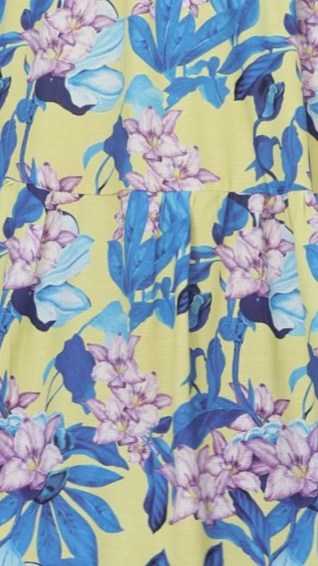 Avala Midi Dress - Blue Leaf Orchid