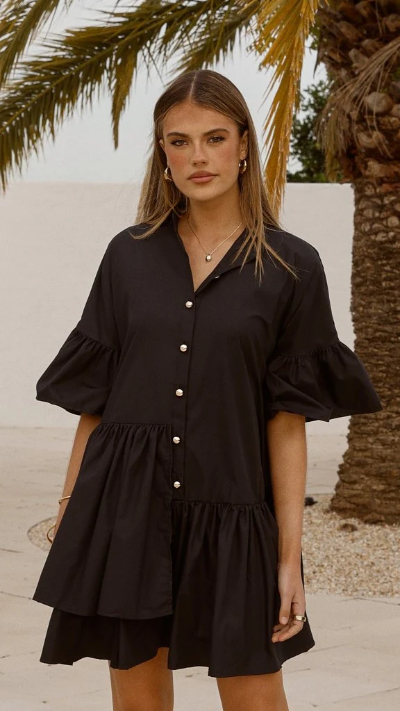 Viola Mini Dress - Black