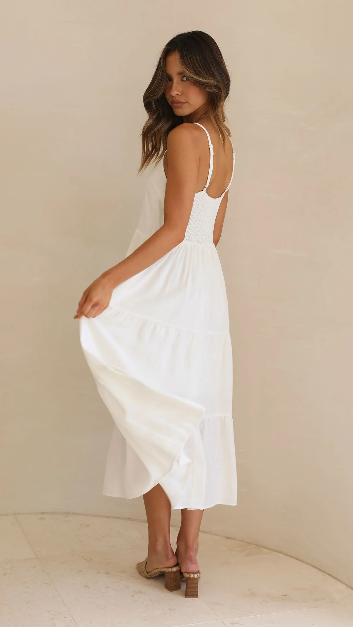 Zoey Midi Dress - White