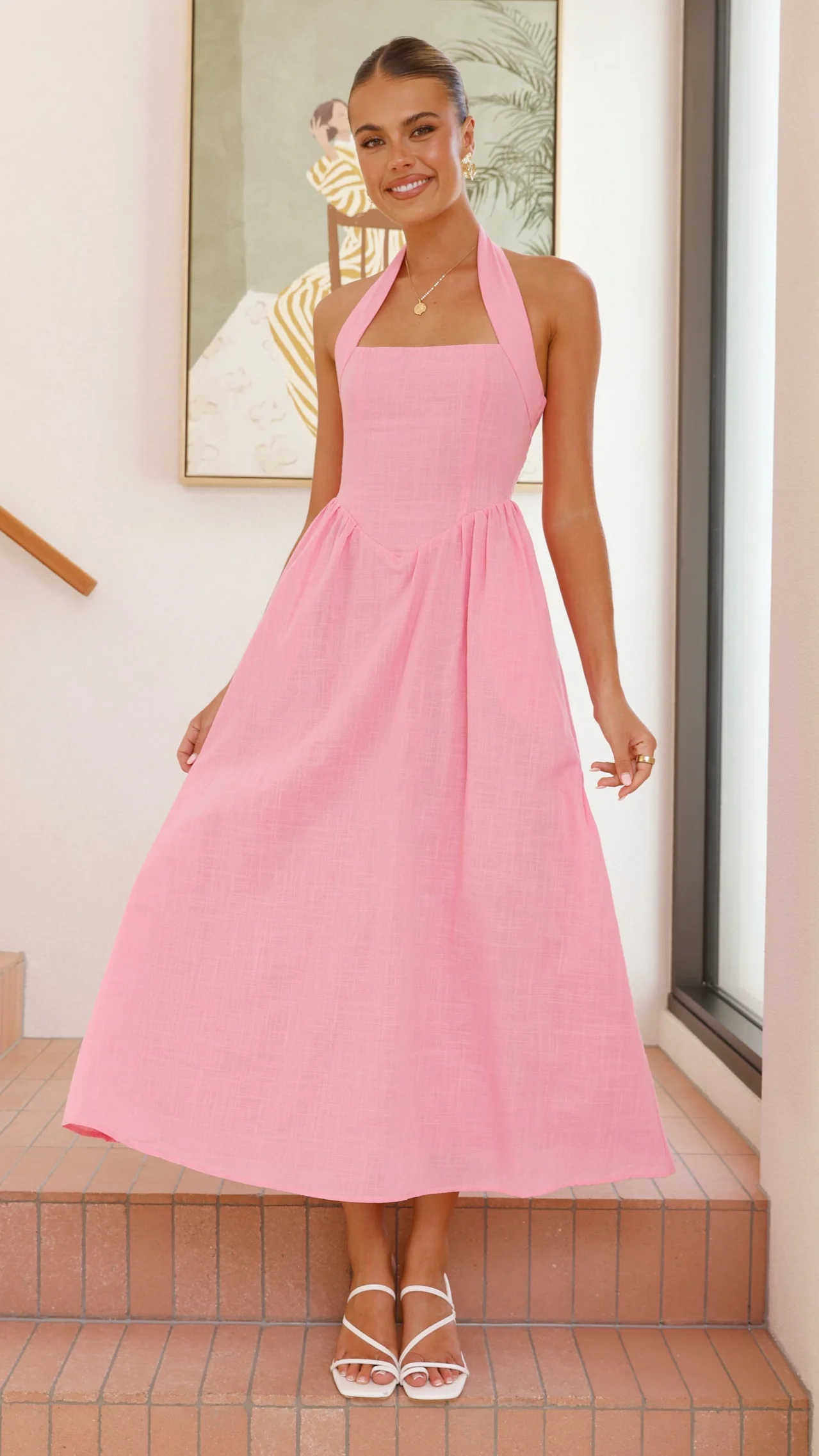 Caden Maxi Dress - Pink