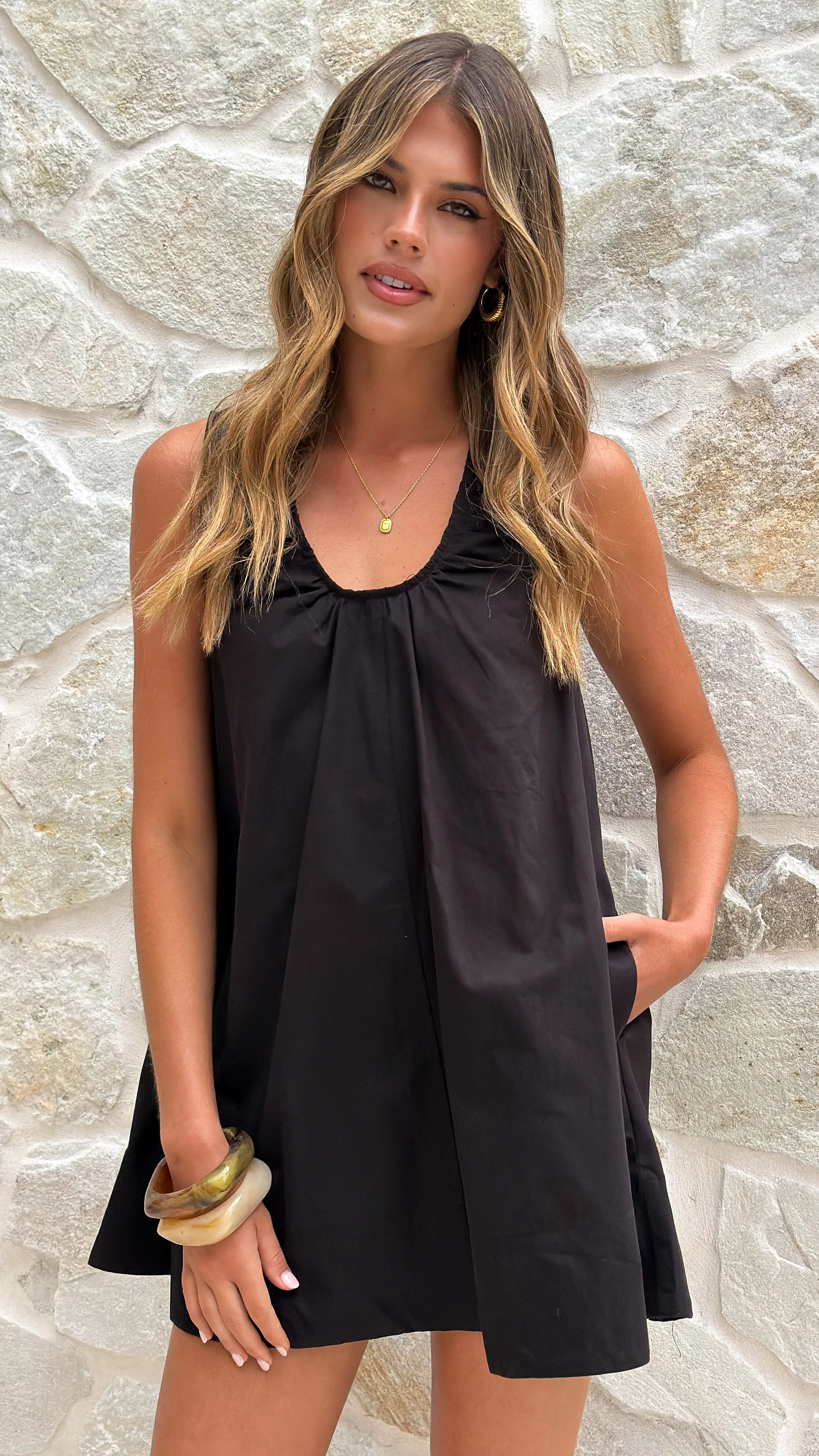 Vika Mini Dress - Black