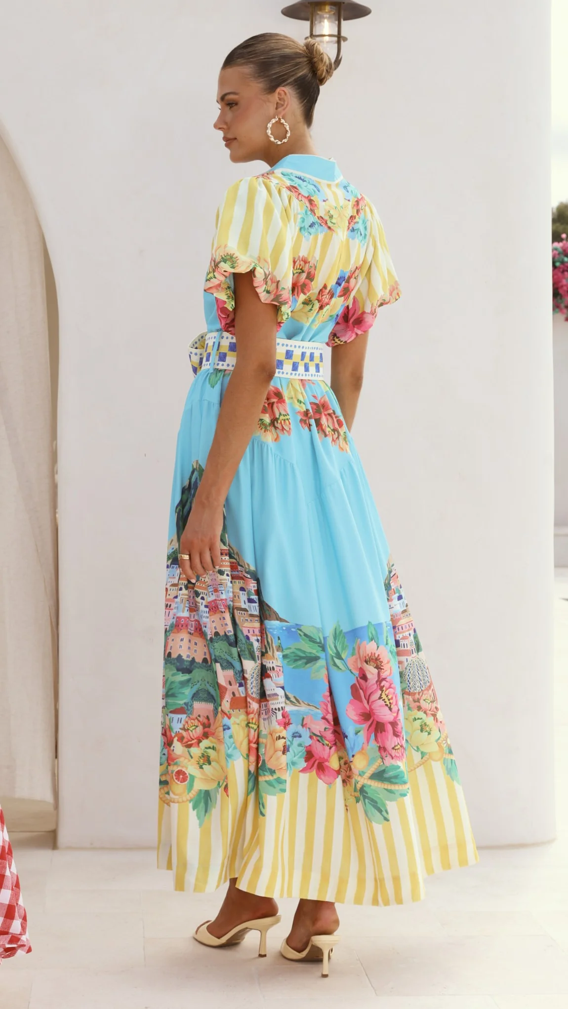 Bloom Maxi Dress - Positano Blue