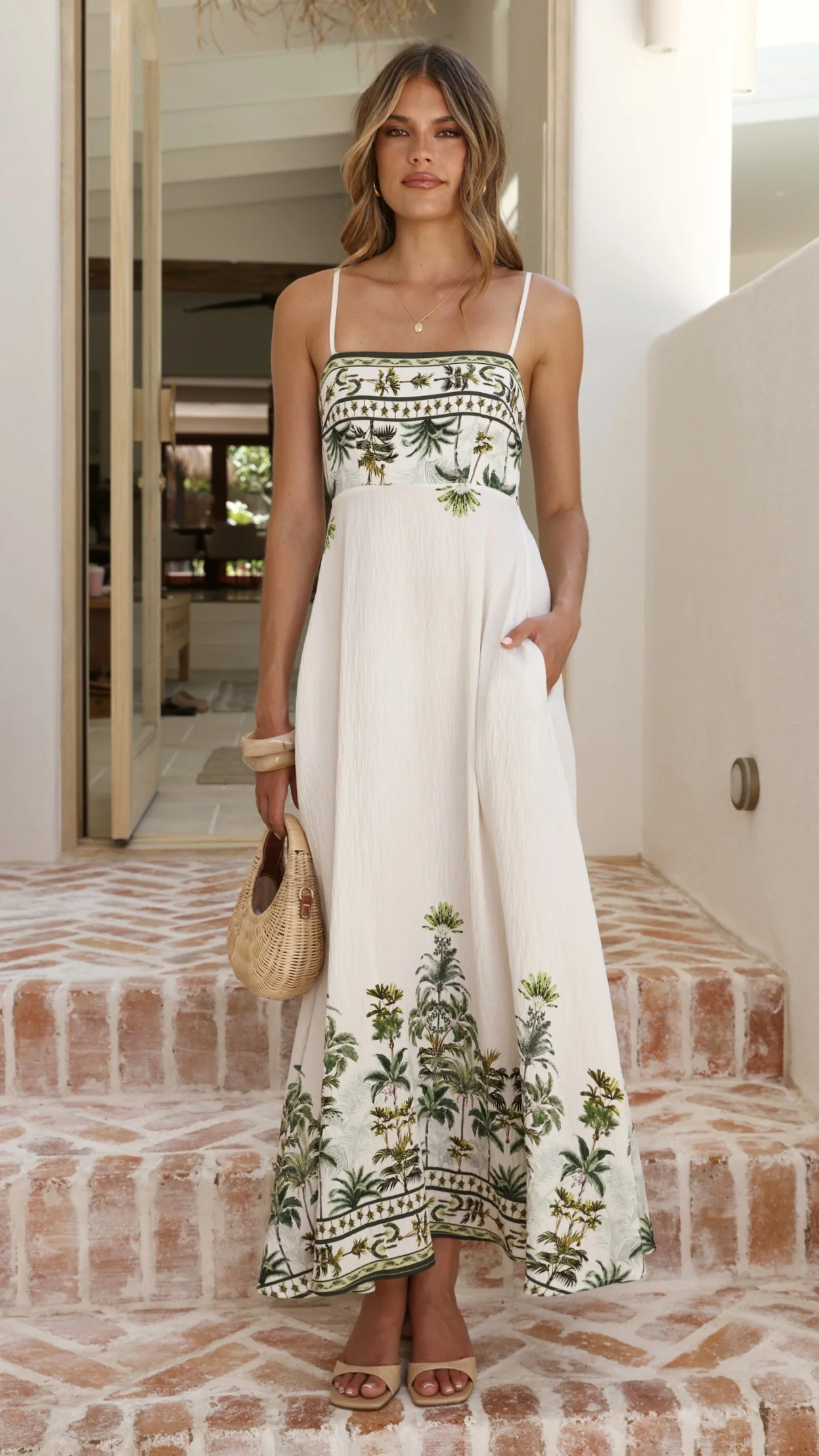Jaylene Maxi Dress - Palm Garden