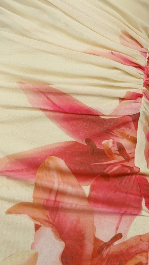 Angela Mini Dress - Yellow Paradise