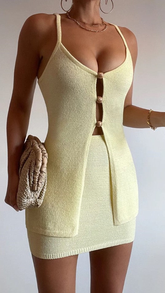 Normani Low Rise Skirt - Butter