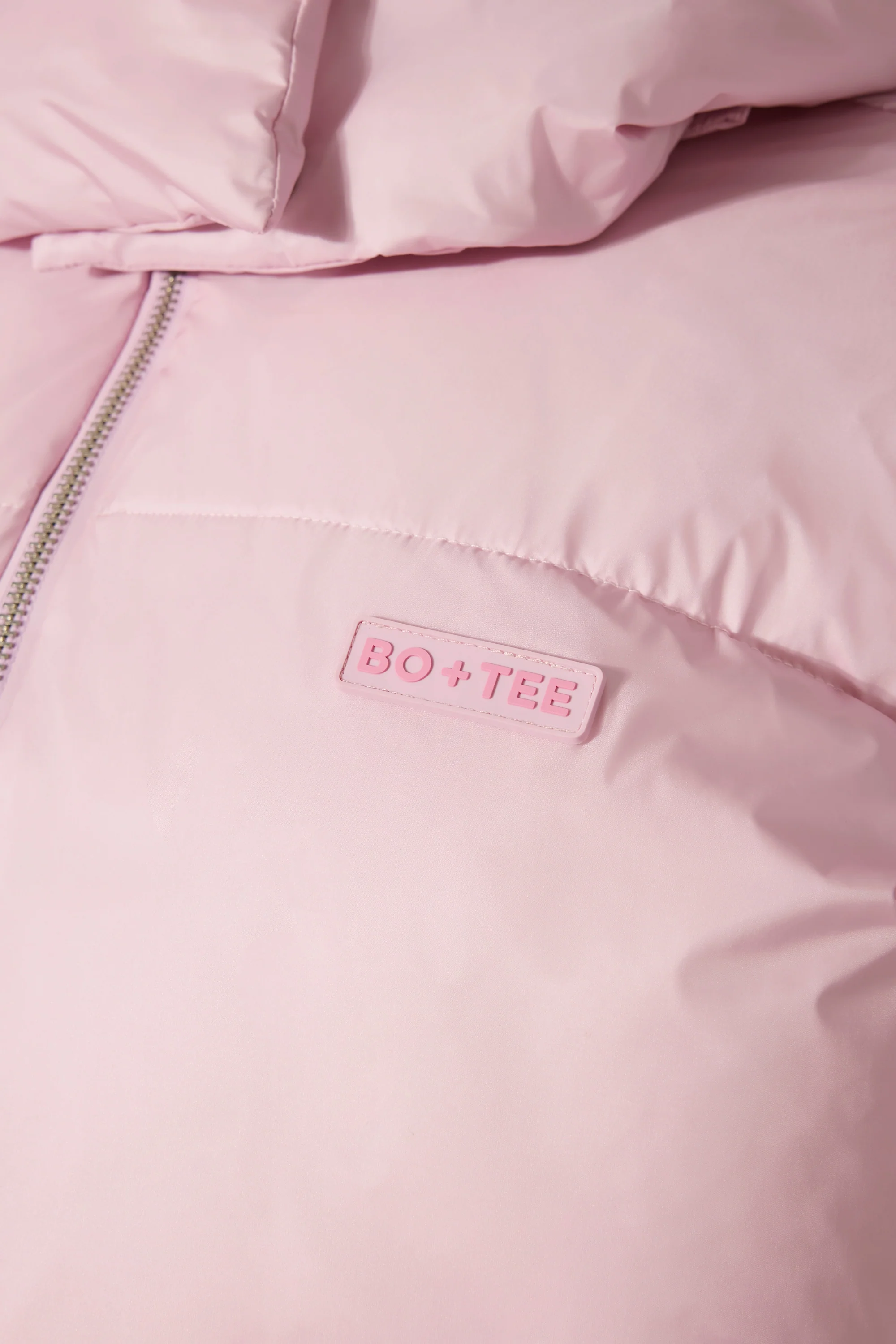 Waterproof Cropped Oversized Ski Jacket in Powder Pink