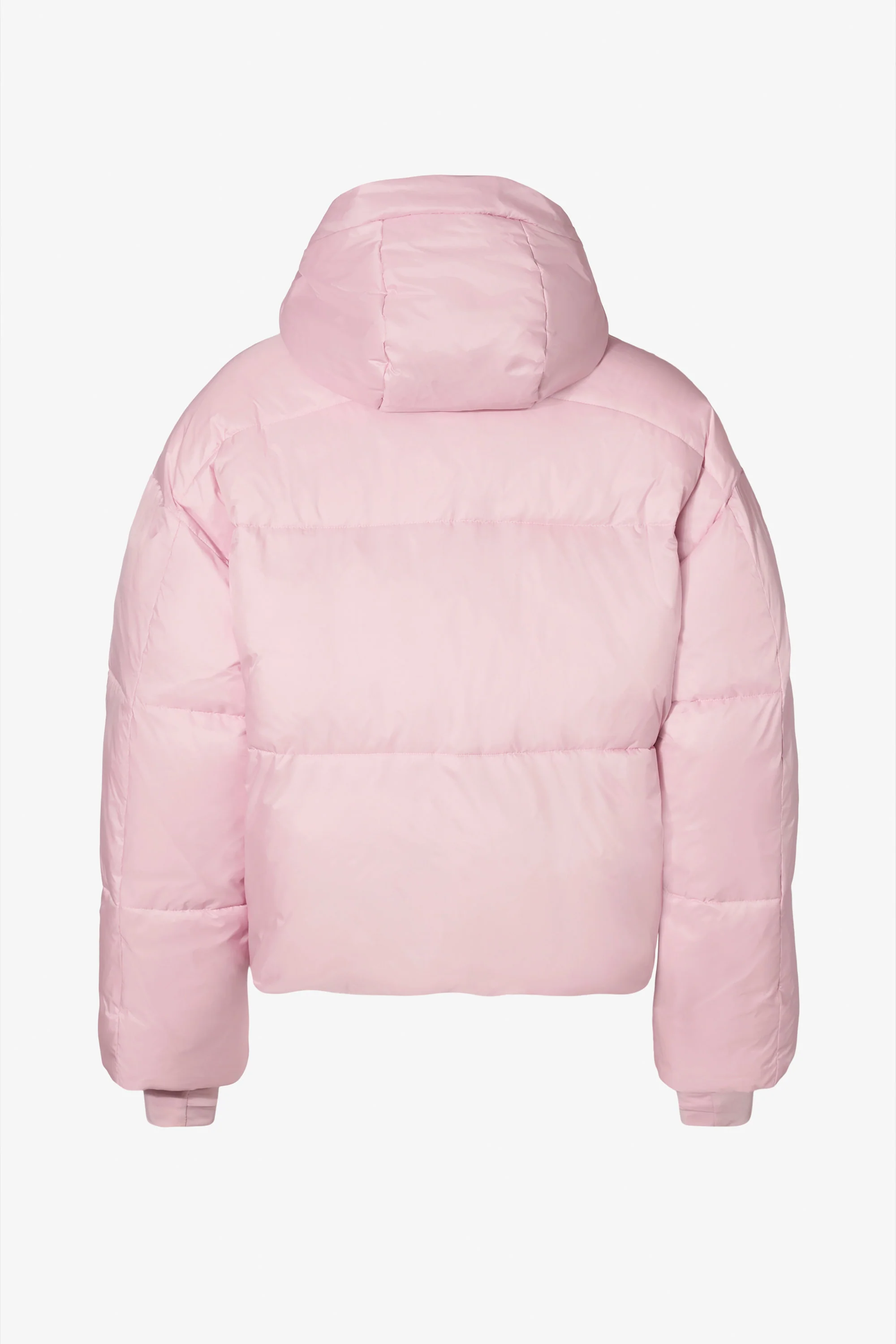 Waterproof Cropped Oversized Ski Jacket in Powder Pink