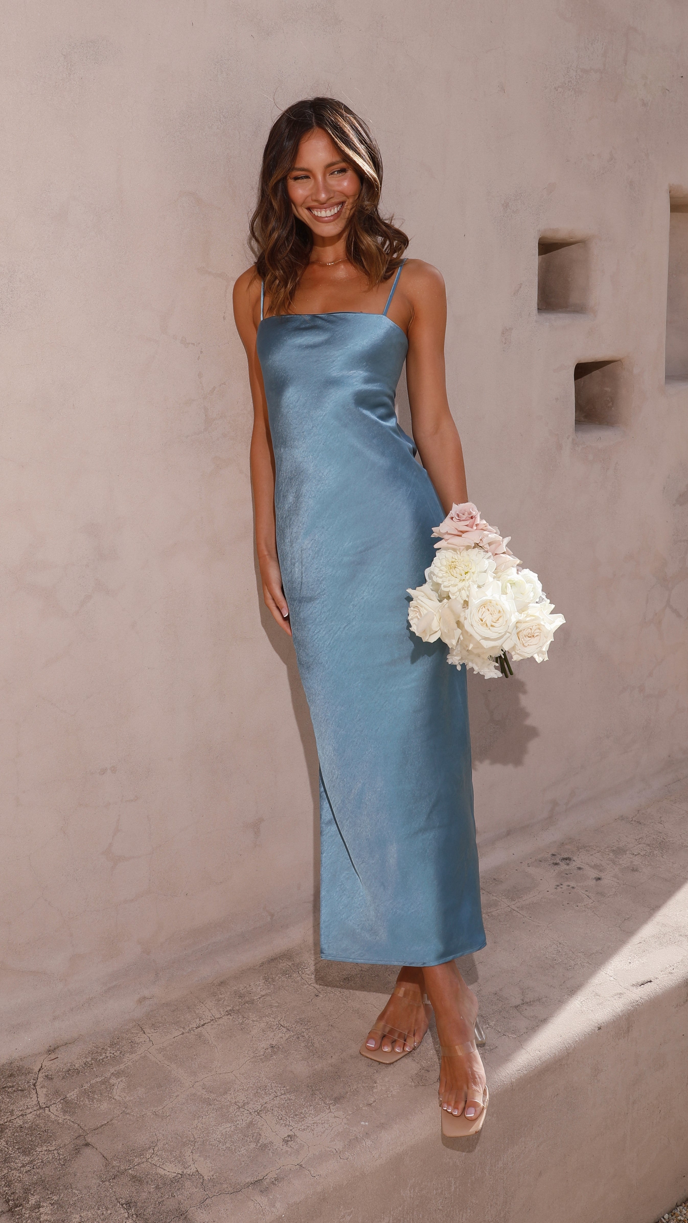 Keira Maxi Dress - Steel Blue