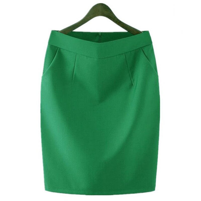 With Pockets Work Wear High Waist 7 Size Mini Formal Skirts Womens Office Lady OL 11COLOR Bodycon Vintage Black Pencil Skirt c49