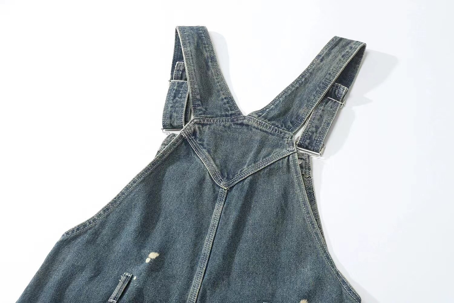 Baggy Retro Men's Denim Overalls Men's Overalls Jumpsuit Autumn Casual Straight Denim Pants Large Size Fashion Trousers
