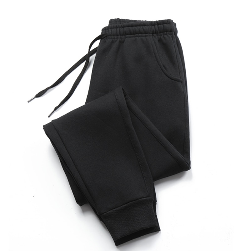 Men Women Long Pants Autumn and Winter Mens Casual Fleece Sweatpants Soft Sports Pants Jogging Pants S-4XL