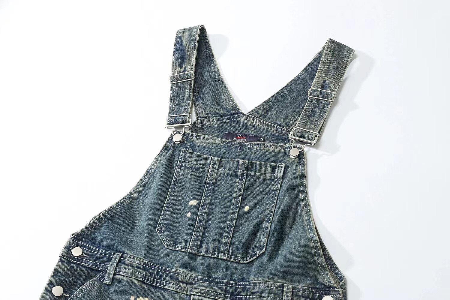 Baggy Retro Men's Denim Overalls Men's Overalls Jumpsuit Autumn Casual Straight Denim Pants Large Size Fashion Trousers