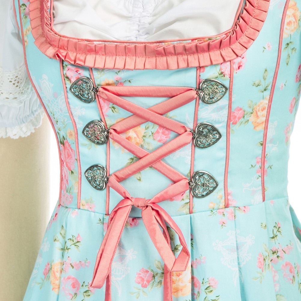 Women 3pcs Set German Bavarian Oktoberfest Costumes Tops+Cotton Dress+Apron Traditional Beer Girl Sculpting Stage Costume A30