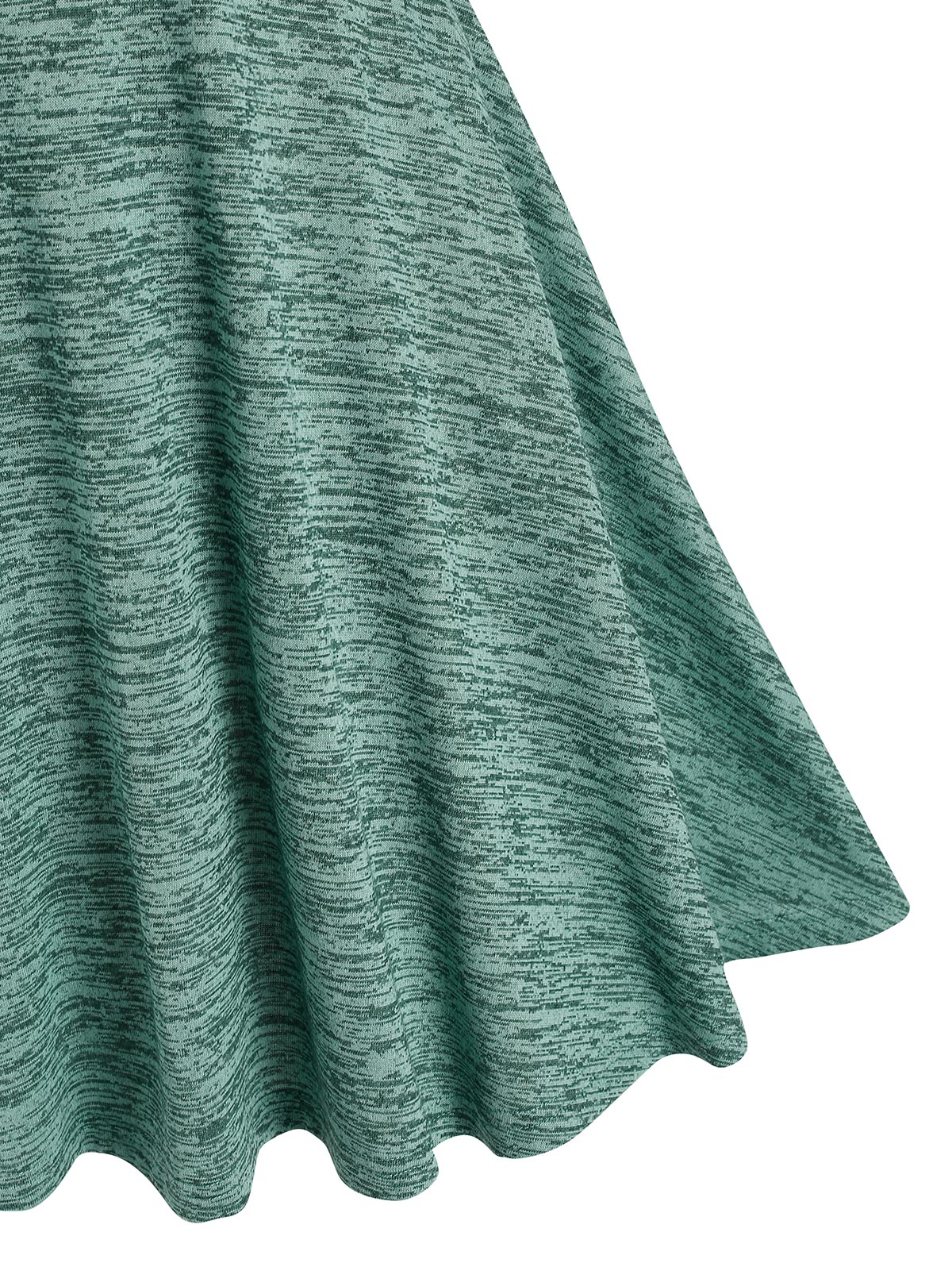 Sleeveless Cutout Space Dye Dress Flare A Line Drawstring Vestido Feminino