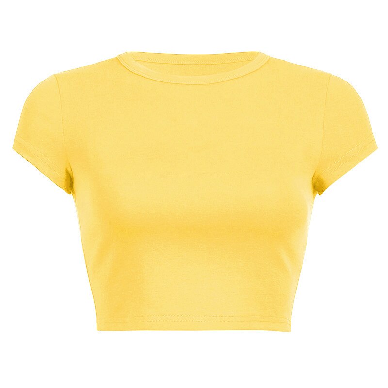 Sweet Purple Short Sleeve Women Casual T Shirts Basic O Neck All Match Crop Top Soft Bodycon Korean Fashion Tees Blouse
