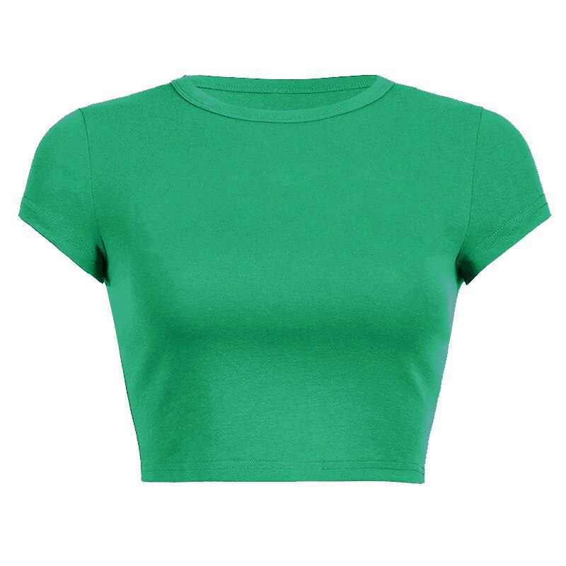 Sweet Purple Short Sleeve Women Casual T Shirts Basic O Neck All Match Crop Top Soft Bodycon Korean Fashion Tees Blouse