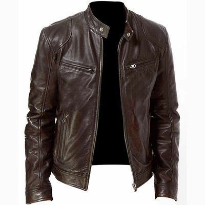 New Spring Casual Motorcycle Mens PU Jacket Biker Leather Coats Windbreaker Leather Jacket Men Leather Jackets Slim Clothing