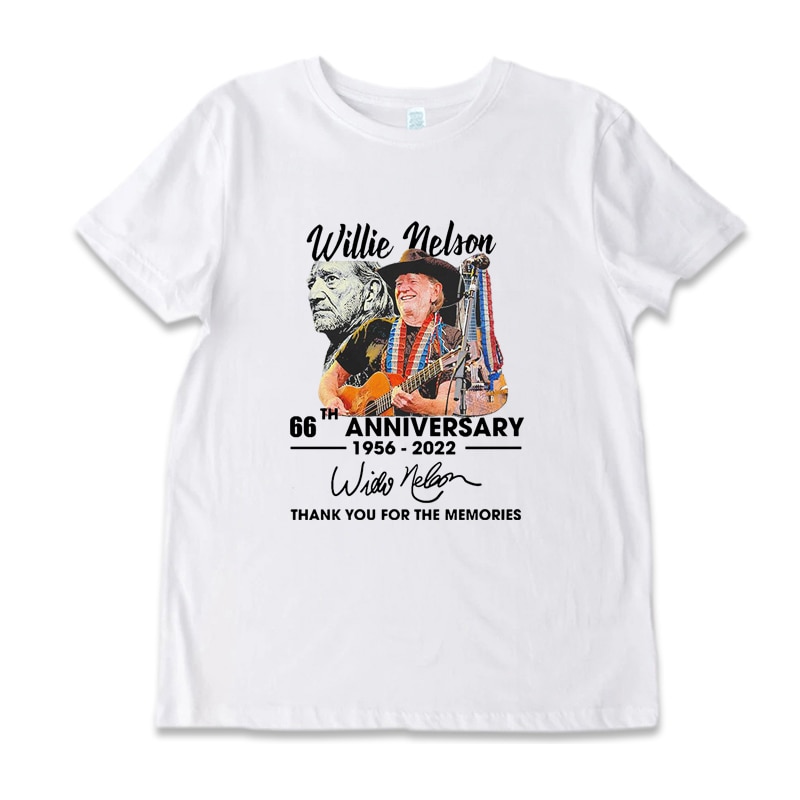 willie nelson t shirt Coton White printing tee Cotton graphic Tops Casual Broadcloth Black T-shirt unisex for Women clothes