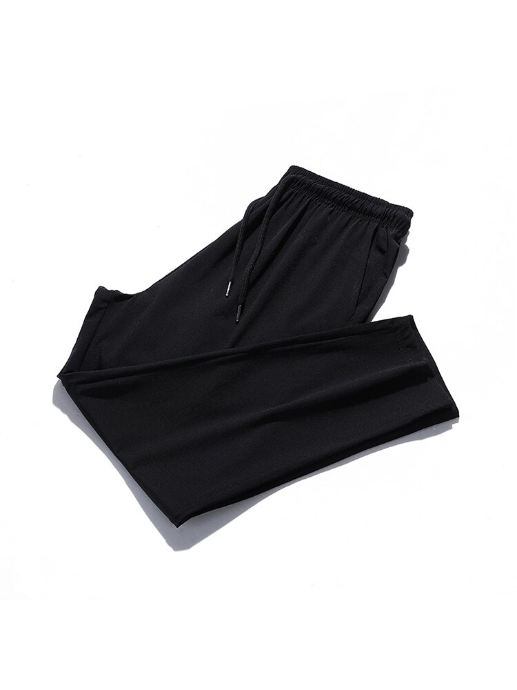 Casual Pants Male Joggers Sweatpants Solid Color Elastic Waist Trousers Fitness Sportswear Fashion Summer Spring Sweatpants