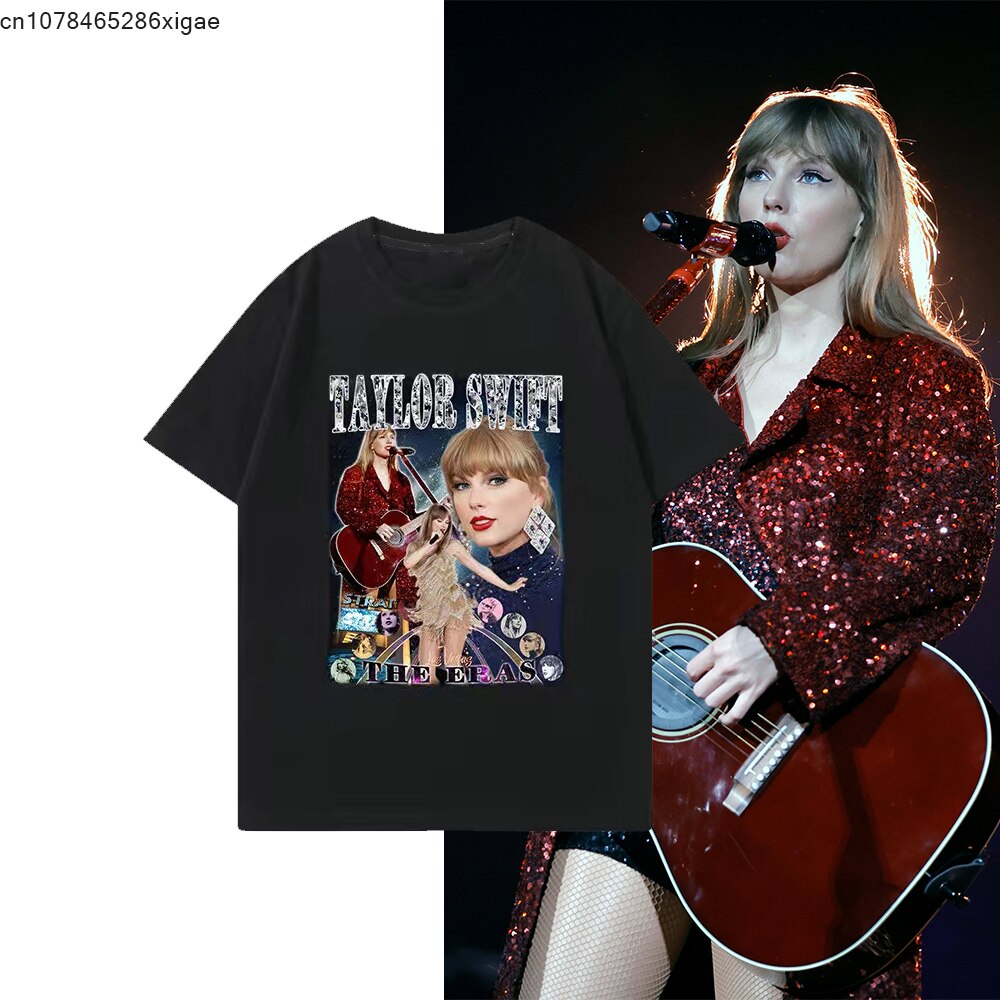 The Eras Tour World Tour Reputation T-Shirt Men's and Women's Aesthetics Oversized Cotton Top Classic T-Shirt