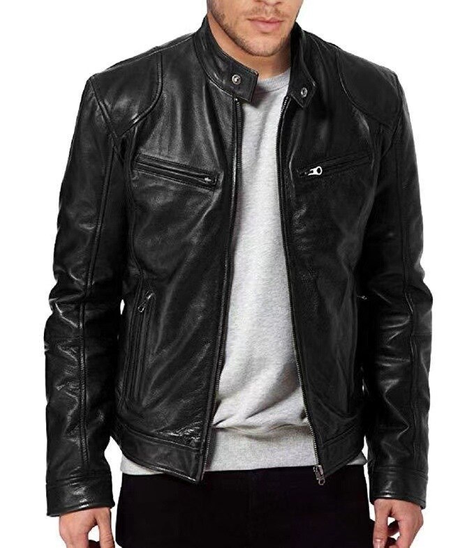 New Spring Casual Motorcycle Mens PU Jacket Biker Leather Coats Windbreaker Leather Jacket Men Leather Jackets Slim Clothing