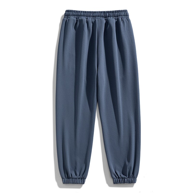 Men Spring Black Pant Drawstring Polyester Fiber Embroidery Casual Trousers Loose Jogging Pants High Street Harajuku Sweatpant