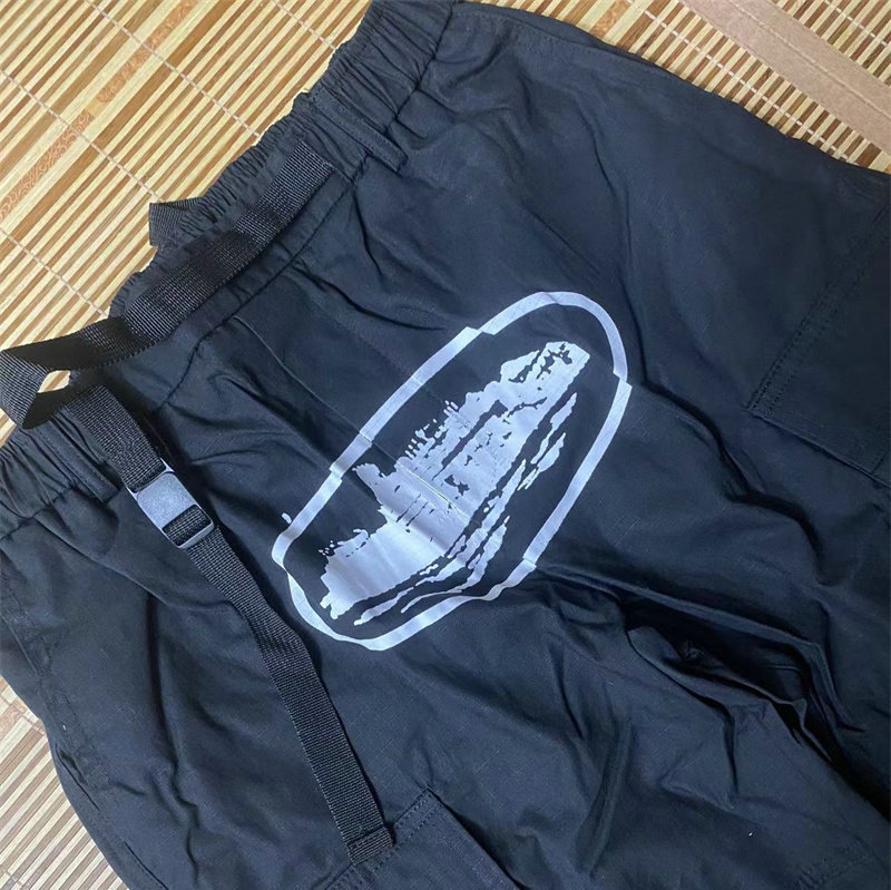 Men's Multi Pocket Casual Pants Letter Printing Fashion Loose Breathable Pants Couple Street Hip Hop Harajuku Pants Ropa Hombre