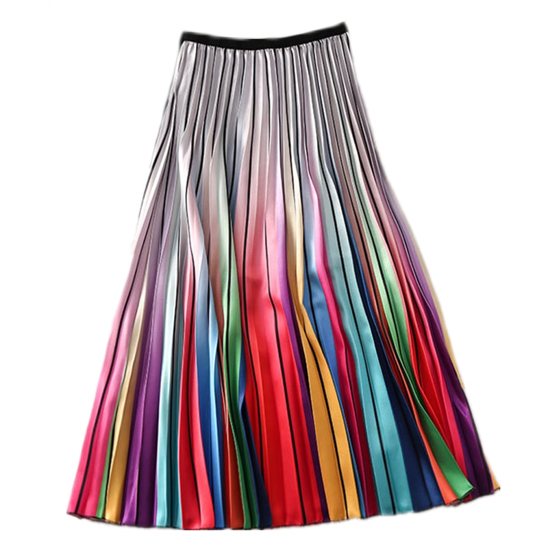 Summer Vintage Midi Skirts Women Elegant Faldas Saia Harajuku Ropa Mujer Casual Skirt Woman Clothes Tutu Vestidos Jupe Femme