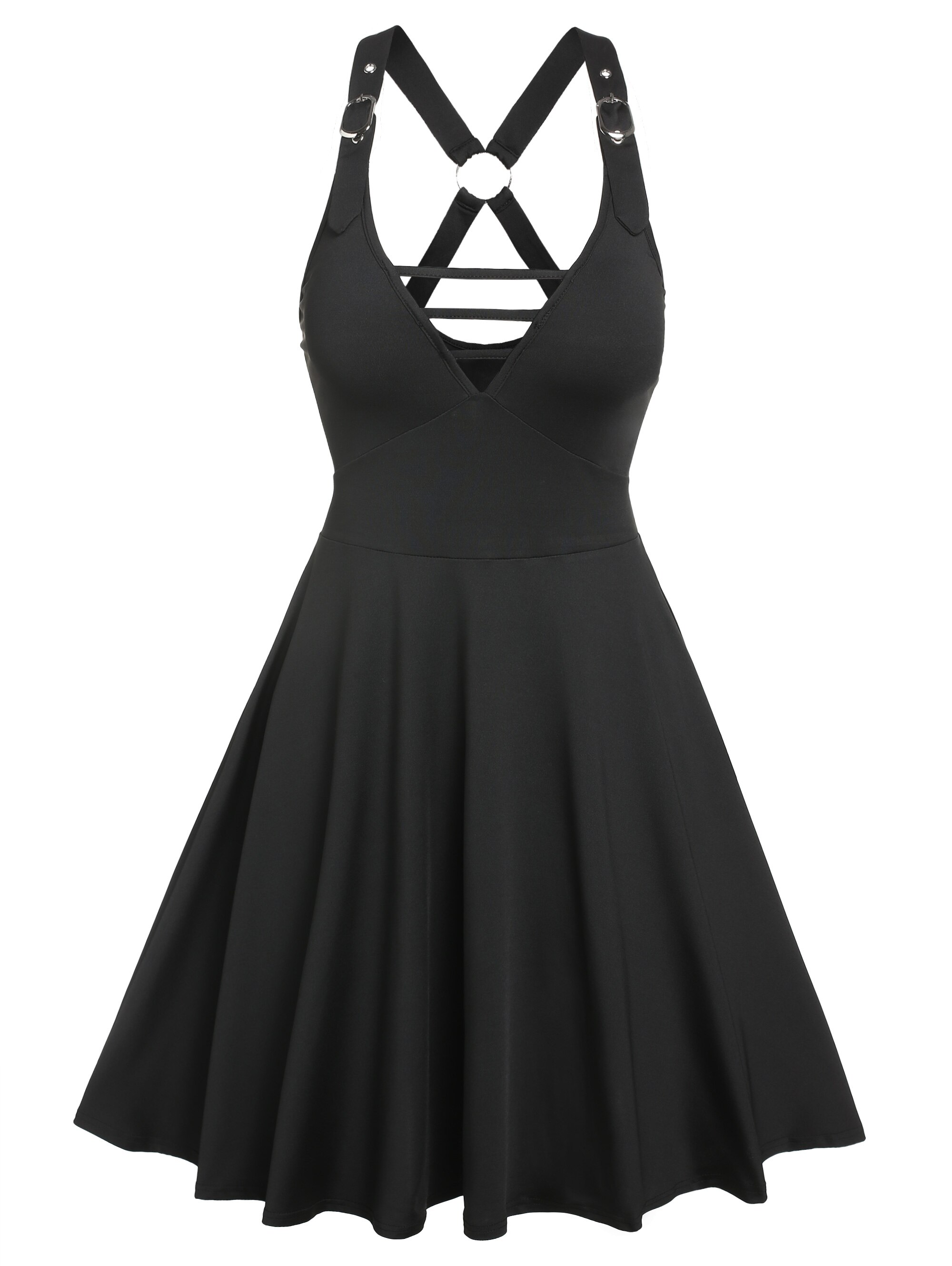 Strapless Strap Cold Shoulder Short Sleeve Split Maxi Dresses Hollow Out Bandage Party Dress Sleeveless High Neck