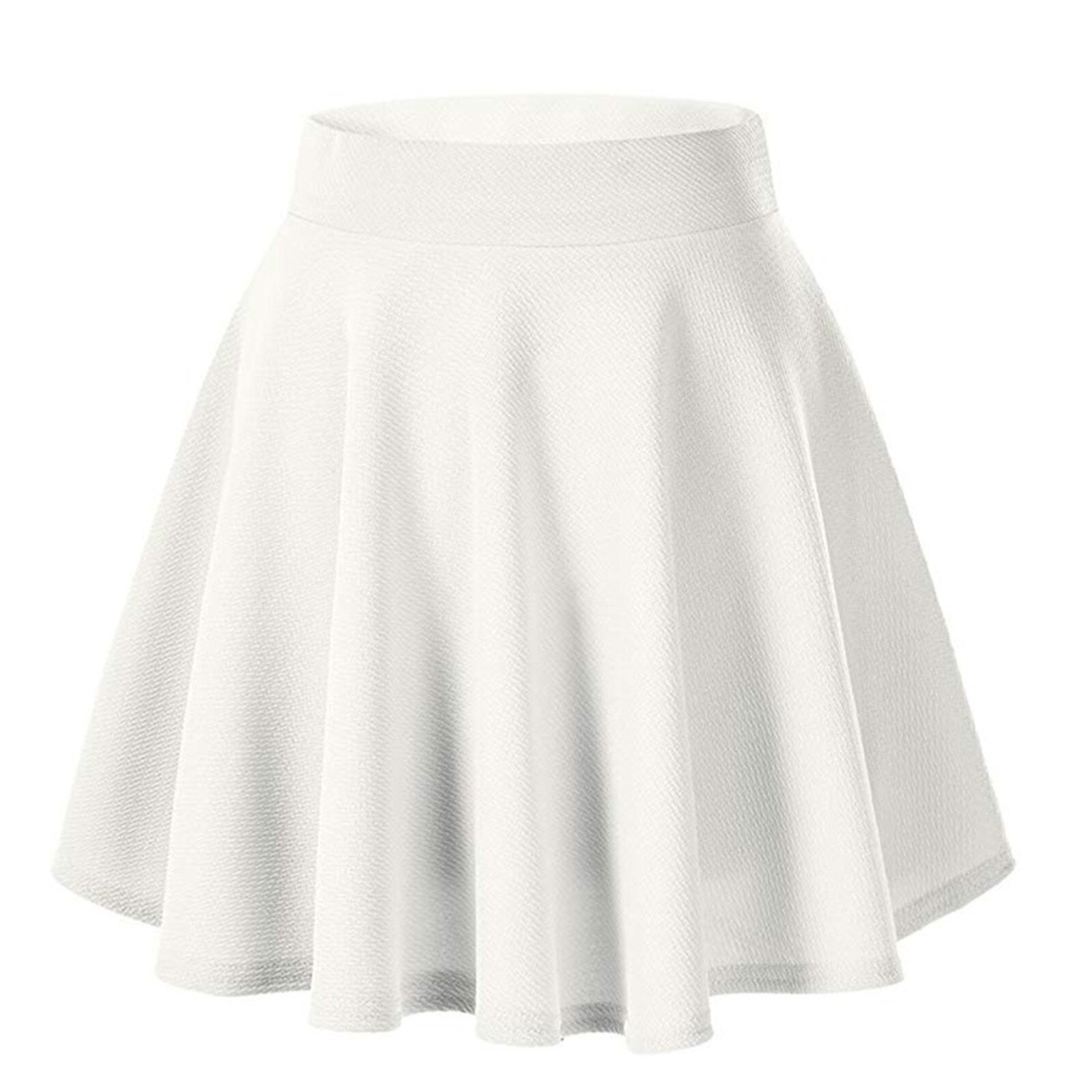 Women's Basic Versatile Stretchy Flared Casual Mini Skater Skirt Red Black Green Blue Short Skirt Plus Size 3xl Streetwear Skirt