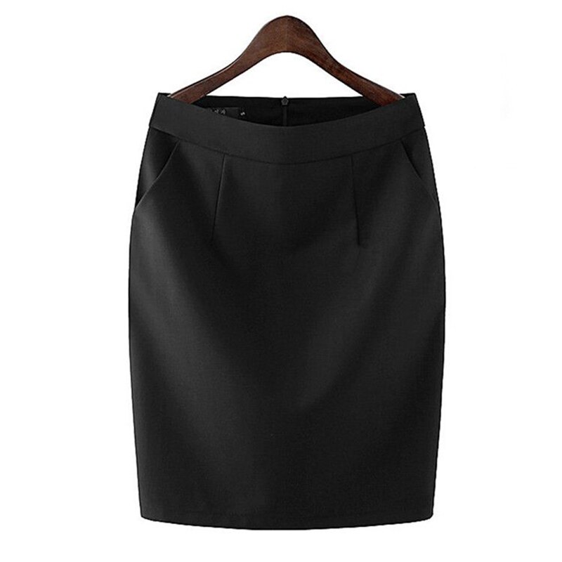 With Pockets Work Wear High Waist 7 Size Mini Formal Skirts Womens Office Lady OL 11COLOR Bodycon Vintage Black Pencil Skirt c49