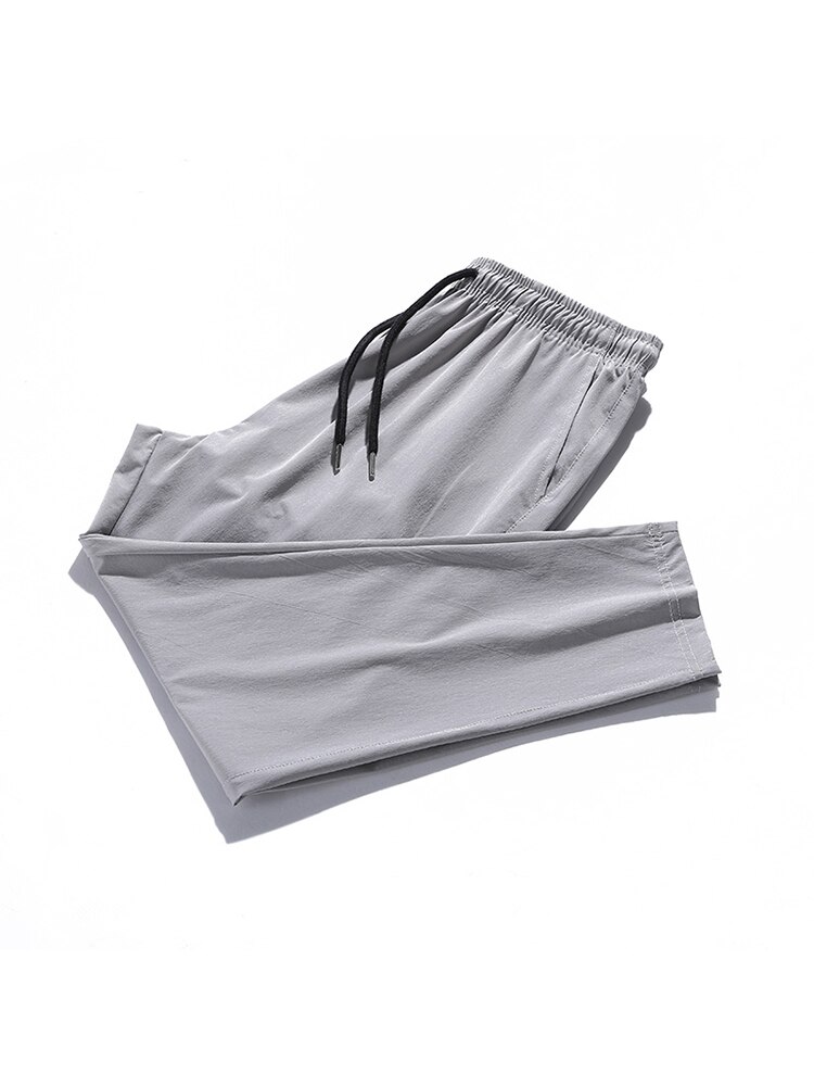 Casual Pants Male Joggers Sweatpants Solid Color Elastic Waist Trousers Fitness Sportswear Fashion Summer Spring Sweatpants