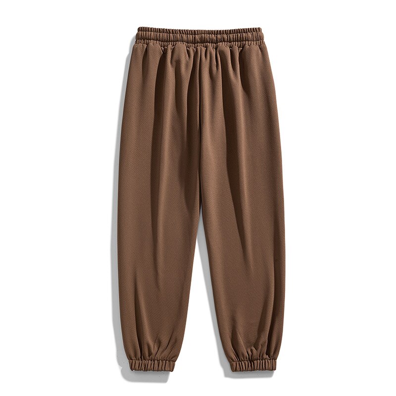 Men Spring Black Pant Drawstring Polyester Fiber Embroidery Casual Trousers Loose Jogging Pants High Street Harajuku Sweatpant