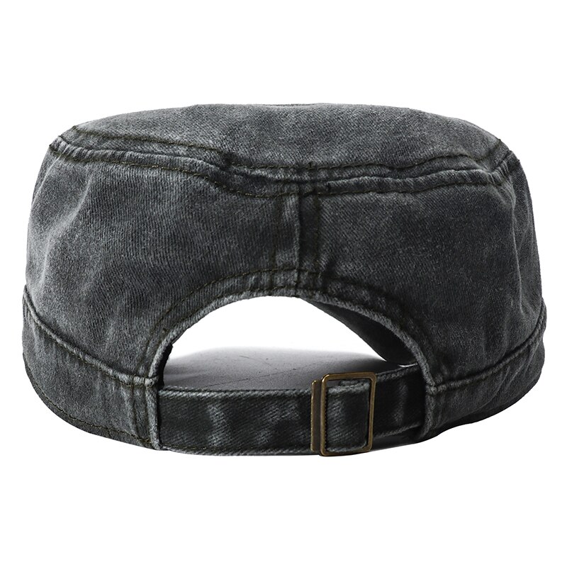 High Quality Vintage Washed Denim Army Tactical Baseball Cap Hat Men Flat Top Military Cap Outdoor Casual Dad Hats Casquettes