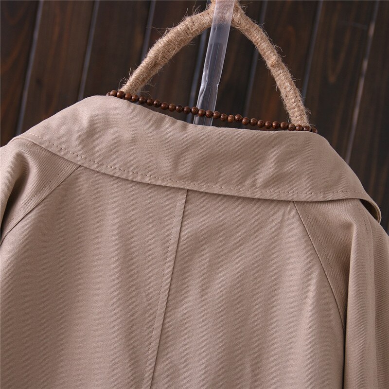 Fashion Spring Autumn Cotton Trench Coat Women Single-Breasted Outerwear Student Casual Tops Female Windbreaker Women Clothing