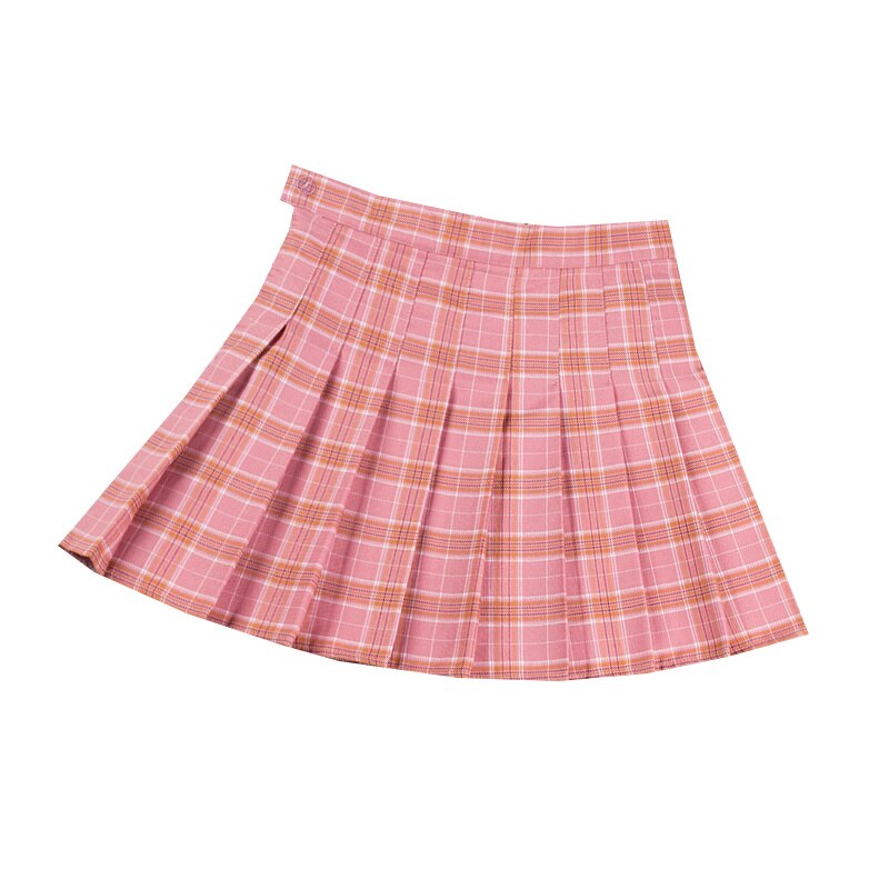 Summer Women Pleated Skirts High Waist Female Plaid Mini Skirt Sweet Cute Ladies Girls Dance Skirt Preppy Style Pleated Skirts
