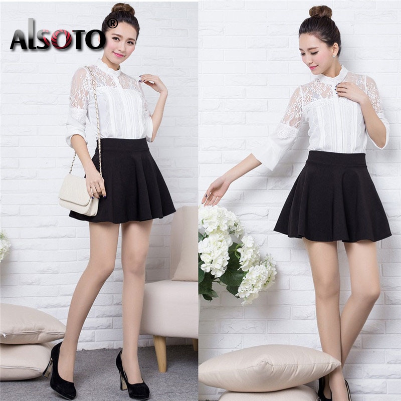Winter and Summer Style Brand Women Skirt Elastic Faldas Ladies Midi Skirts Sexy Girl Mini Short Skirts Saia Feminina